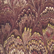 Brown Marbeled Feathers Italian Print Paper ~ Carta Fiorentina Italy